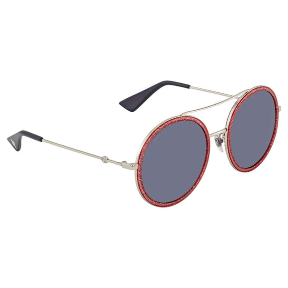 Gucci Accessories - NEW GUCCI ROUND WOMEN'S SUNGLASSES GG0061S 007 GUCCI GLITTER RED EYEWEAR GG0061S